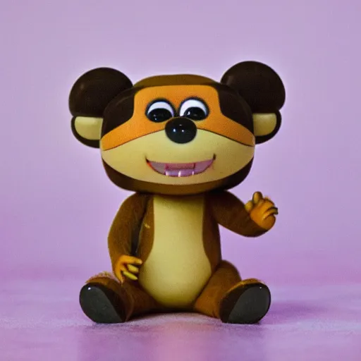 Prompt: cheburashka as a funko pop