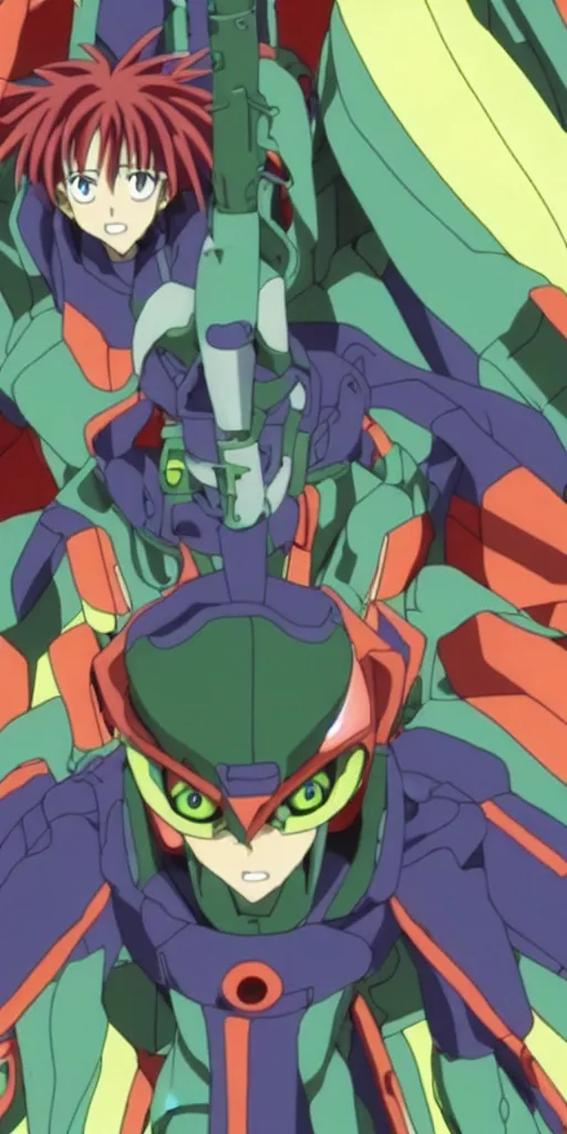 Prompt: anime still of evangelion, quetzalcoatl