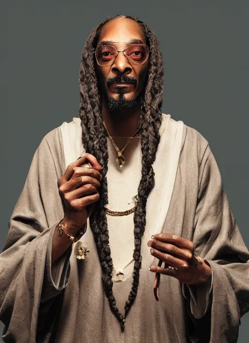 Prompt: portrait of snoop dogg as gandalf, trending in artstation, cinematic lighting, studio quality, smooth render, unreal engine 5 rendered, octane rendered, art style by klimt and nixeu and ian sprigger and wlop and krenz cushart.