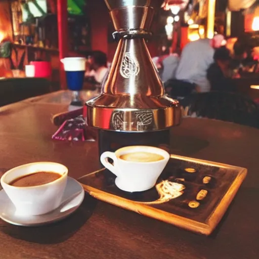 Image similar to hookah, shisha with coffee in the coffeehouse, arstation