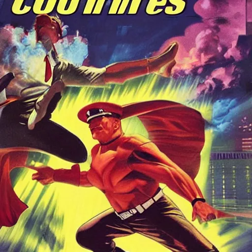 Prompt: comic book cover for'incompetent cops ', art by alex ross