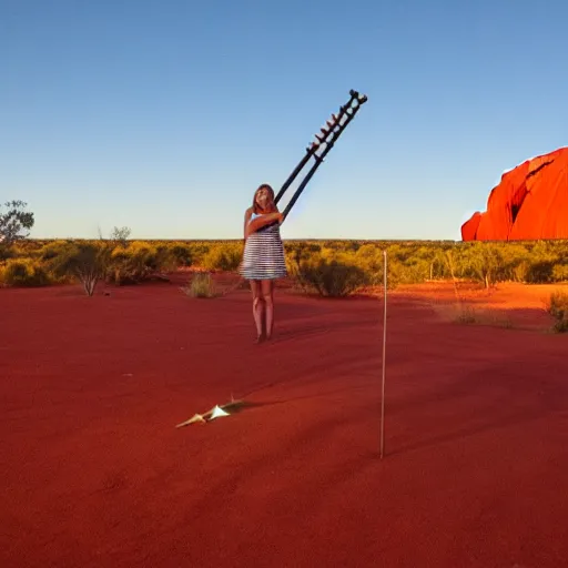 Image similar to star being at uluru, didgeridoo