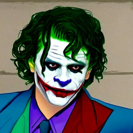 Image similar to a portray of jackson alexander as the joker