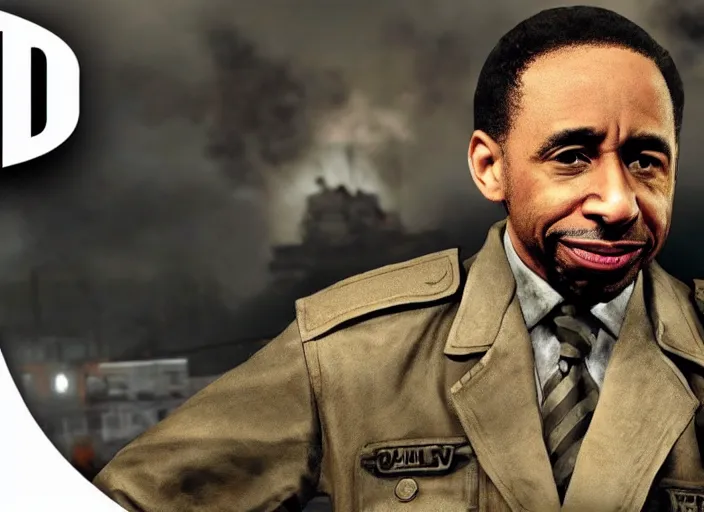 Image similar to stephen a smith in call of duty world at war, ps 4 gameplay