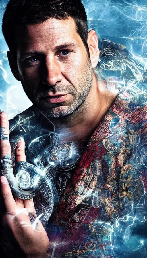 Image similar to portrait of a digital shaman, by zack snyder