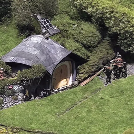 Image similar to photo of swat raid on the hobbit house