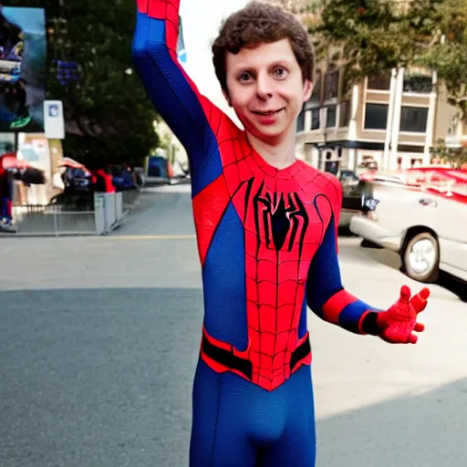 Prompt: Michael Cera as Spider-Man