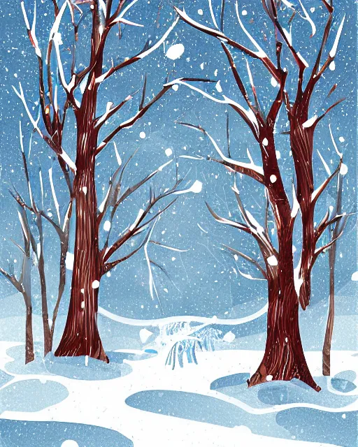 Image similar to winter illustration style