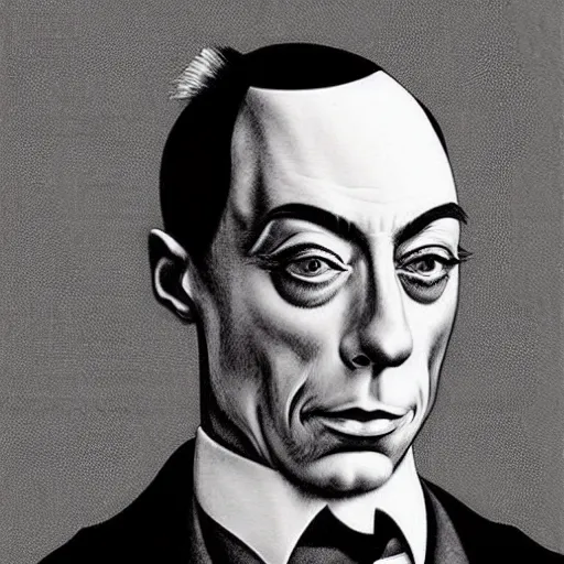 Image similar to buster keaton drawn by mort drecker