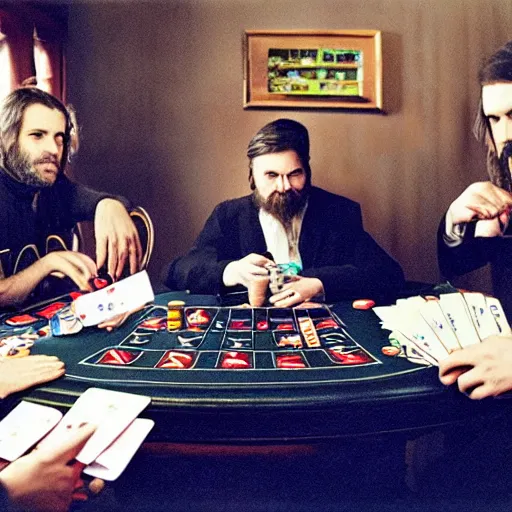 Image similar to eels playing poker