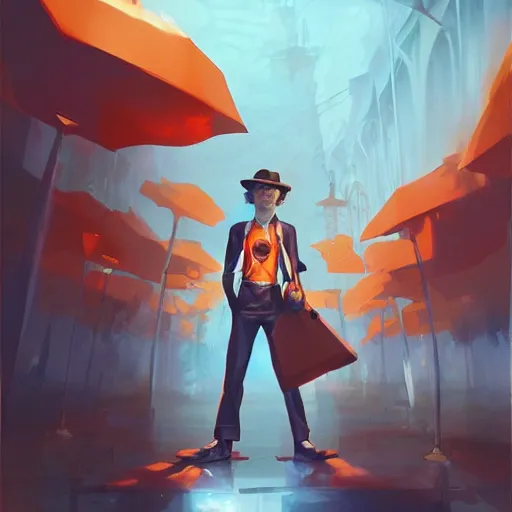 Image similar to hero world a clockwork orange 1 9 7 1, behance hd by jesper ejsing, by rhads, makoto shinkai and lois van baarle, ilya kuvshinov, rossdraws global illumination