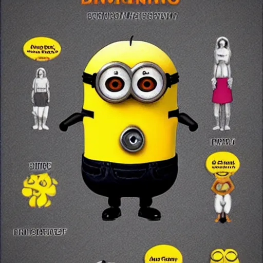 Image similar to A detailed biological anatomy of a minion