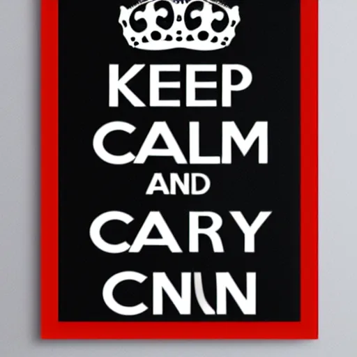 Prompt: keep calm and carry on poster