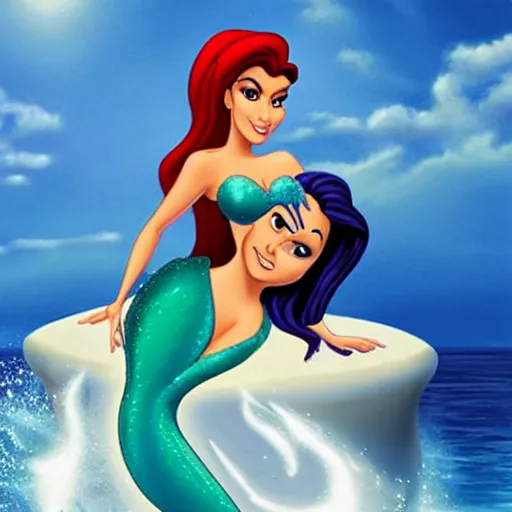 Image similar to Kim Kardashian as Ariel the Little Mermaid