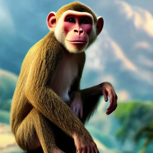 Prompt: Monkey (copyright Dreamworks 2036)