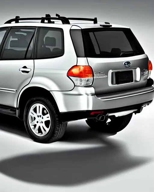 Image similar to 2 0 0 3 subaru forester xs, silver, studio lighting, photo, extremely detailed, artistic photography, 8 k, trending, very accurate,