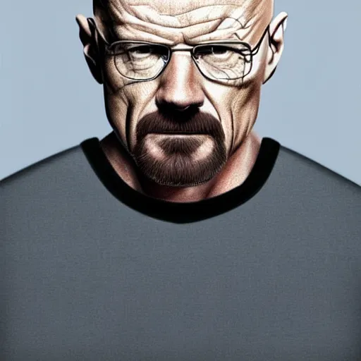 Prompt: Walter White as Stone Cold Steve Austin, photorealistic, sweat, intense, studio lights, 8k