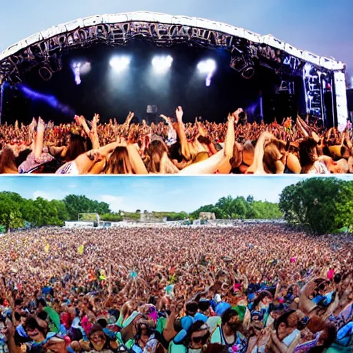 Image similar to a photo of the biggest summer music festival