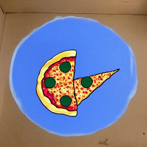 Prompt: a pizza portal to another dimension