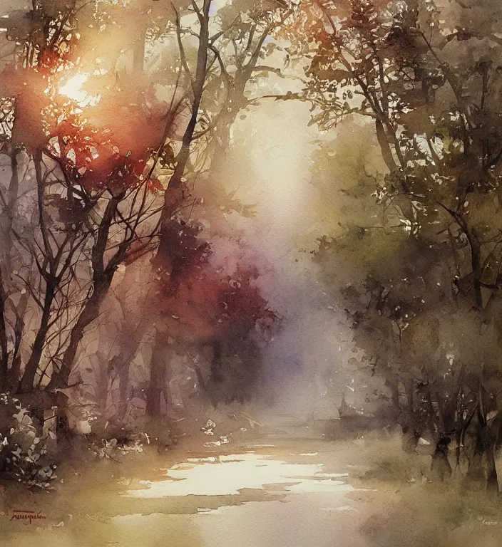 Image similar to a beautiful watercolor painting by Joseph Zbukvic