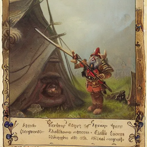 Image similar to Dwarf baron in a gypsy camp