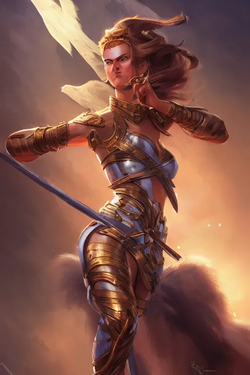 Image similar to amazon valkyrie athena, d & d, fantasy, portrait, highly detailed, headshot, digital painting, trending on artstation, concept art, sharp focus, illustration, art by artgerm and greg rutkowski and magali villeneuve