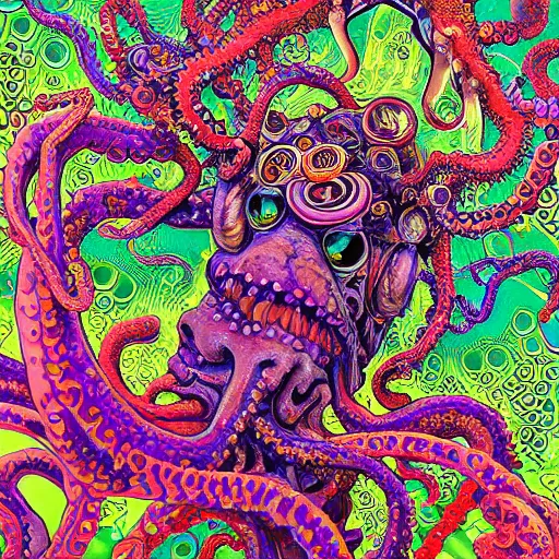 Prompt: psychedelic deepdream maximalist splashing eldritch tentacle tendril octopus nightmare hyperviolent deepdream maximalist hyperrealism realistical photo - realistic photography hell hellscape blitzkrieg ww 3 terror horror art victo ngai yoji shinkawa apophasis shintaro kago apophasis hyperrealism alphonse mucha yoji shinkawa apophasis