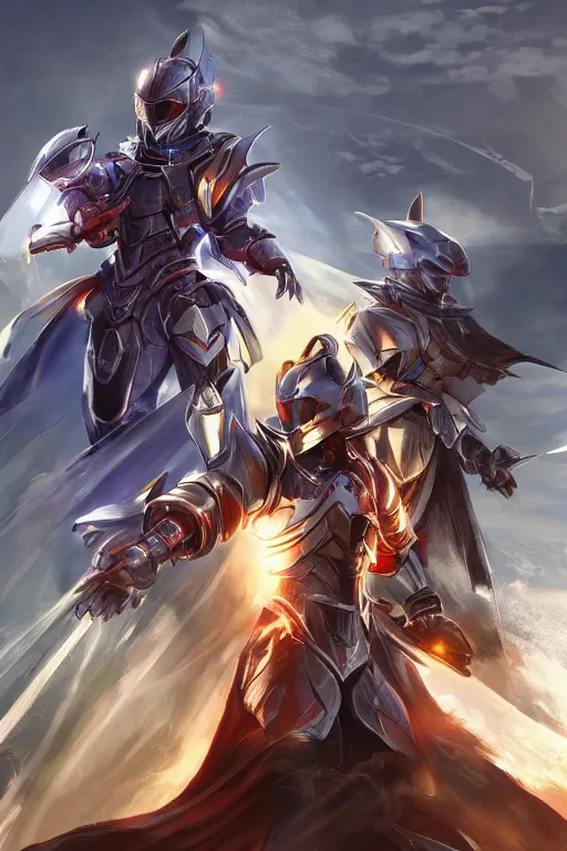 Image similar to helmet armor guardian destiny in witch queen illumination ray tracing hdr fanart arstation by sung choi robot ninja mask and eric pfeiffer and gabriel garza and casper konefal