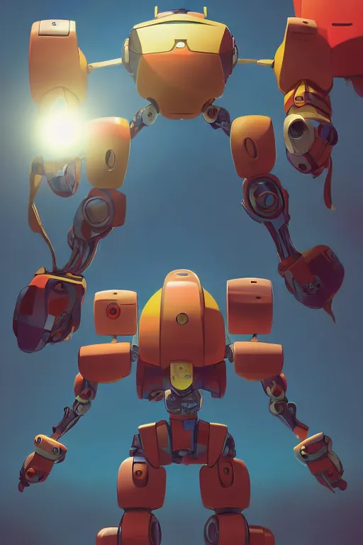 Image similar to metabots medabots medarotto medarot robot minimalist comics, behance hd by jesper ejsing, by rhads, makoto shinkai and lois van baarle, ilya kuvshinov, rossdraws global illumination ray tracing hdr radiating a glowing aura