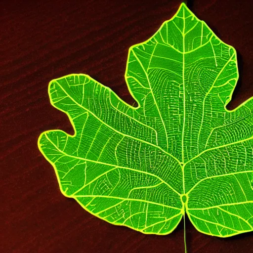 Image similar to a digital leaf made of circuit board