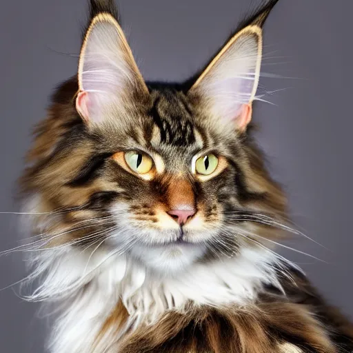 profile of a tan maine coon bold natural colors | Stable Diffusion ...