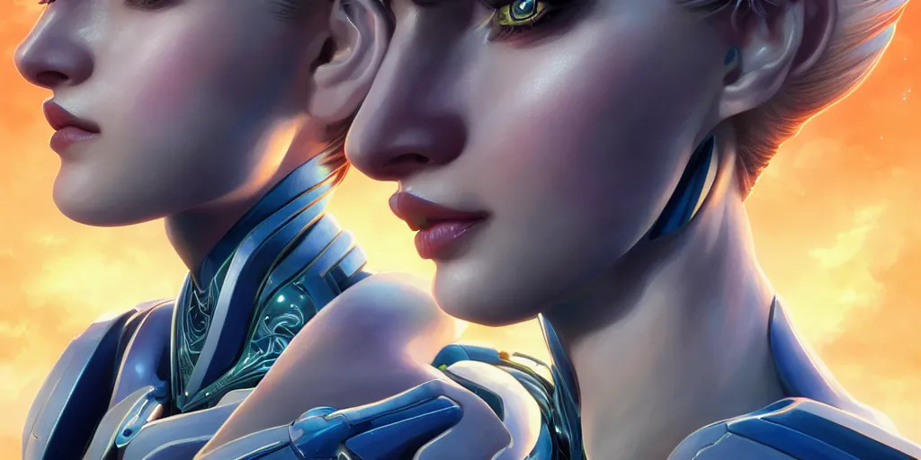 Image similar to symmetry!! portrait of sailor uranus! alien in the style of horizon zero dawn, machine face, intricate, elegant, highly detailed, digital painting, artstation, concept art, smooth, sharp focus, illustration, art by artgerm and ross tran and greg rutkowski and alphonse mucha, 8 k