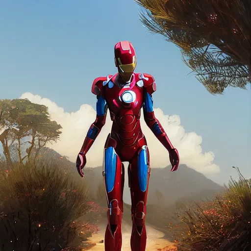 Prompt: highly detailed an african american woman in with the ironman suit from the future gta v, stephen bliss, unreal engine, fantasy art by greg rutkowski, loish, rhads, ferdinand knab, makoto shinkai and lois van baarle, ilya kuvshinov, rossdraws, tom bagshaw, global illumination, radiant light, detailed and intricate environment