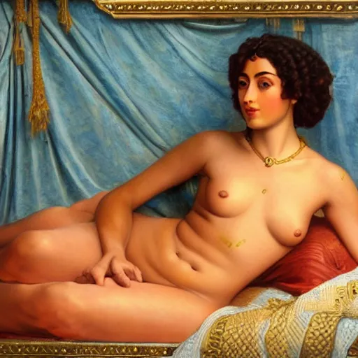 Prompt: beautiful_golden_portrait_of_a_Ashoka_ clone wars Grand_girl body Odalisque_intricate_oil_paintingby Jo hn_William_Godward_by_Anna_Dittman_by J-H 768-C2.0