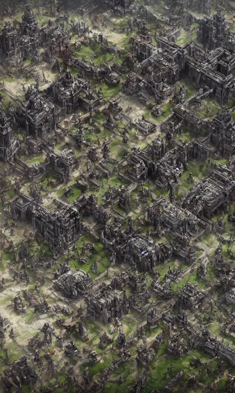 Image similar to Andrew's Base, Warhammer, artstation, hyper realistic, highly detailed, 4K