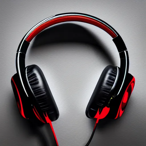 Image similar to Concept art of a headphone with Ferrari style, Photography, 4k, Super-Resolution, RGB, product pic