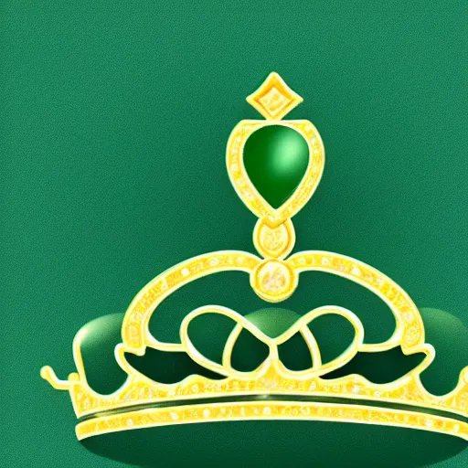 Image similar to crown on green background