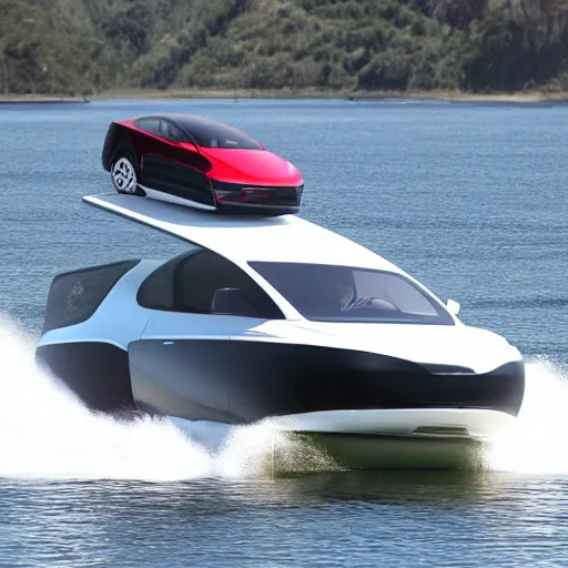 Prompt: tesla boat