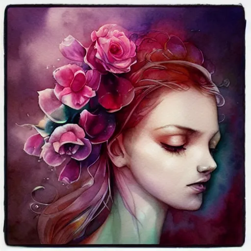 Image similar to watercolor flower by anna dittmann