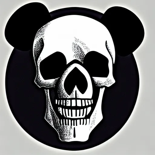 Image similar to skull with bear head on top