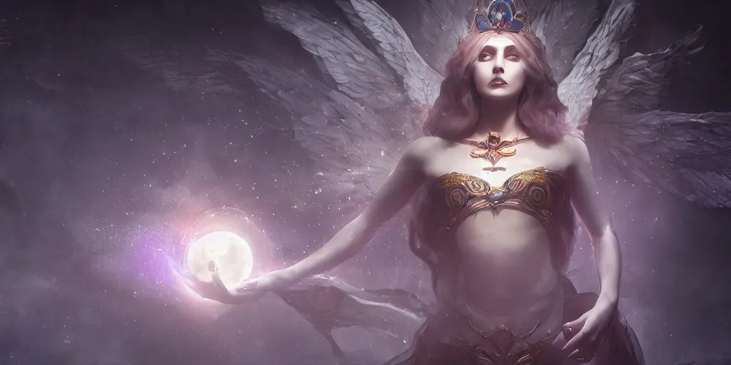 Prompt: astral spirit princess of beauty and passion, practicing with the magic of necromancia, full body framing, 8 k octane render, photorealistic, unreal engine, post processing