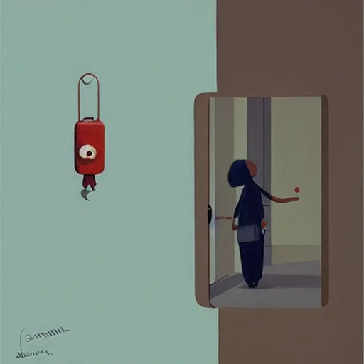 Image similar to Goro Fujita ilustration an elevator, painting by Goro Fujita, sharp focus, highly detailed, ArtStation
