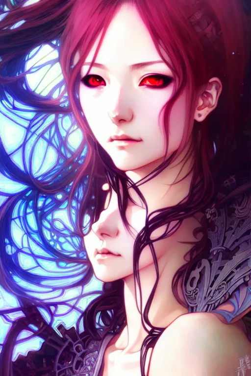 Prompt: ”beautiful anime woman, modern, cyberpunk, fantasy, eerie, intricate details, atmospheric, elegant, super highly detailed, professional digital painting, artstation, concept art, 8k, art by artgerm and alphonse mucha and eiichiro oda”