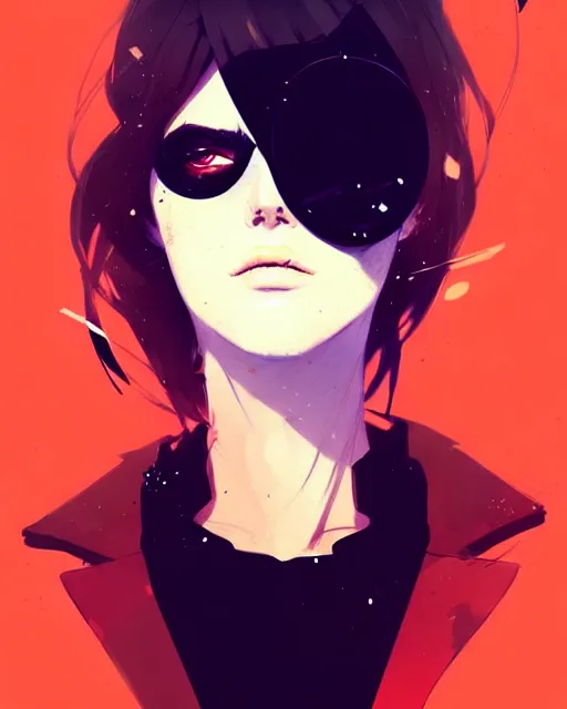 Image similar to a ultradetailed beautiful painting of a stylish woman with an eyepatch, by conrad roset, greg rutkowski and makoto shinkai trending on artstation