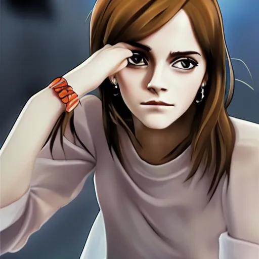 Image similar to emma watson in 3 d anime