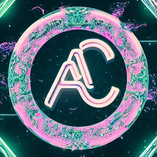 Image similar to a and w vaporwave logo, digital art, cosmic, 3 d high definition, trending on art station, photorealistic, high resolution, 8 k, octane, hyper detailed, insane details, intricate, elite, ornate, elegant trend, highly detailed and intricate, sharp focus, photography, unreal engine