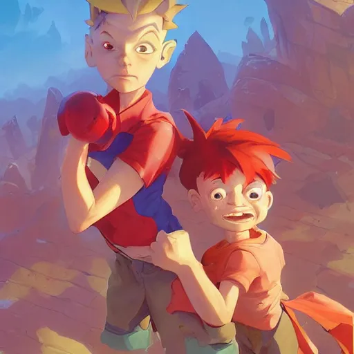 Image similar to hero world rugrats, behance hd by jesper ejsing, by rhads, makoto shinkai and lois van baarle, ilya kuvshinov, rossdraws global illumination