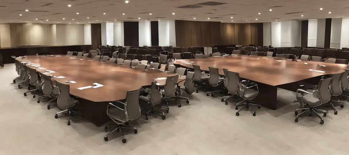Prompt: the biggest conference table in the world