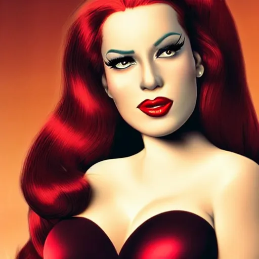 Image similar to Jessica rabbit in real life