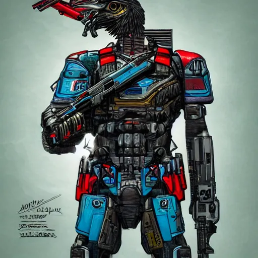 Image similar to America eagle with guns, cyborg, cyberpunk, goes hard, heavy metal, gritty, artstation, trending, detailed, patriotic.